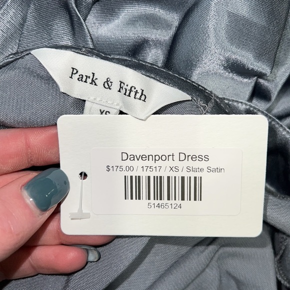 Park & Fifth Slate Satin Davenport Dress - Picture 9 of 9